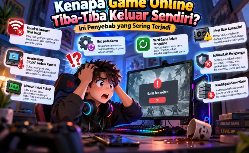 Kenapa Game Online Tiba-Tiba Keluar Sendiri? Ini Penyebab yang Sering Terjadi